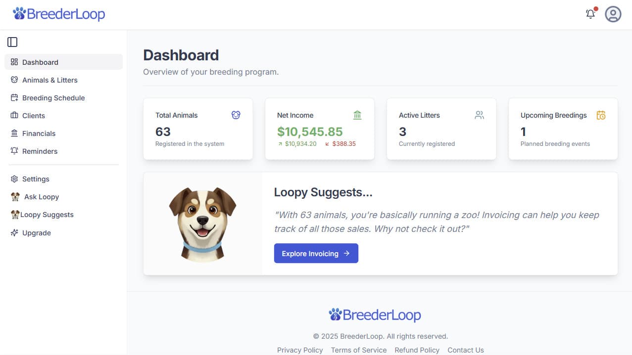 BreederLoop application screenshot 4