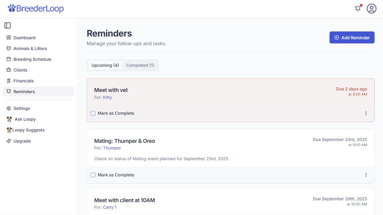 BreederLoop application screenshot 7